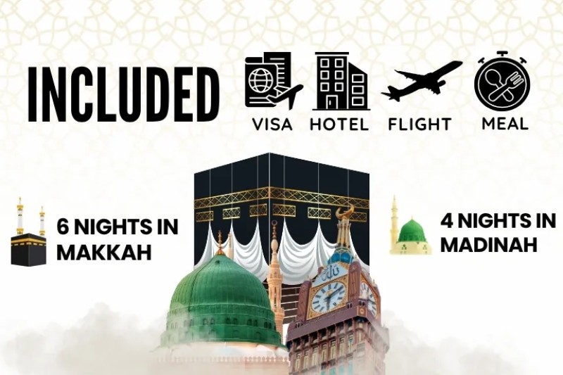 5 Star July Umrah Package For 10 Nights