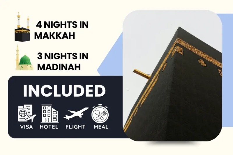 3 Star August Umrah Package For 7 Nights