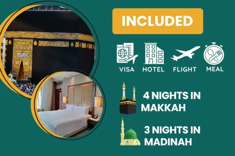 4 Star August Umrah Package For 7 Nights