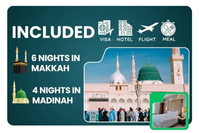 4 Star August Umrah Package For 10 Nights