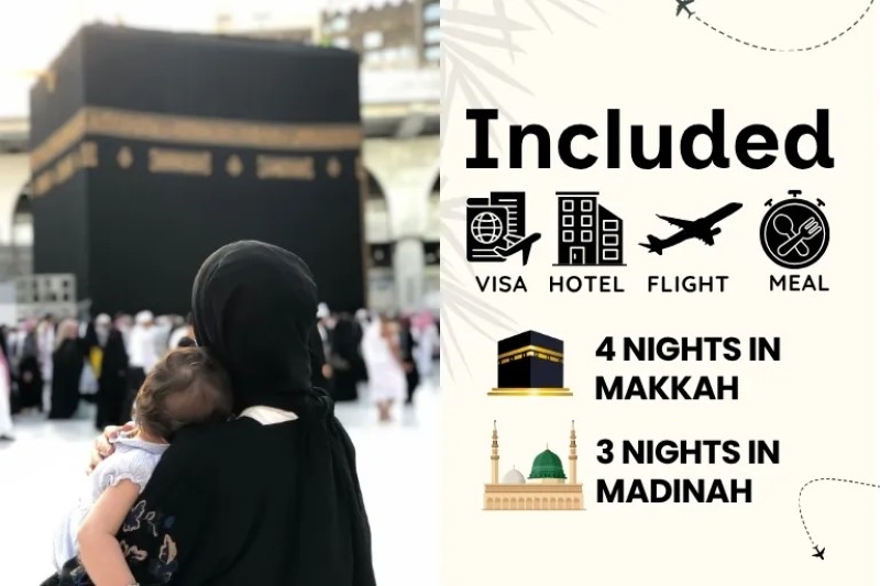 5 Star August Umrah Package For 7 Nights
