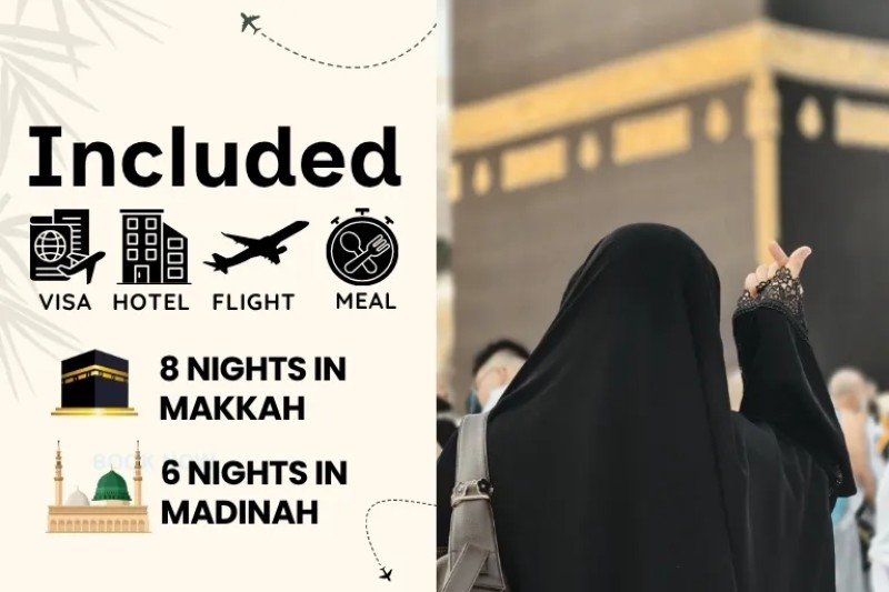 5 Star August Umrah Package For 14 Nights