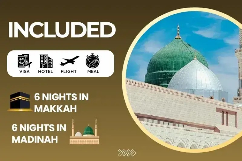5 Star Umrah Package for 12 Nights from ireland