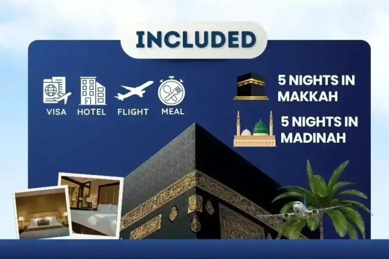 Platinum Umrah Package 5 Star For 10 Nights (Haram View)