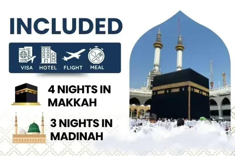 Platinum Umrah Package 5 Star For 7 Nights (Haram View)