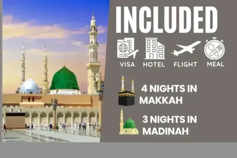 3 Star Affordable 7 Nights Umrah Package For September