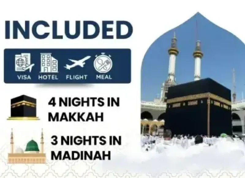 Platinum Umrah Package 5 Star For 7 Nights (Haram View)