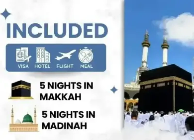 Platinum Umrah Package 5 Star For 10 Nights (Kaaba View)